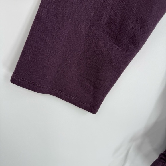 Daily Practice Anthropologie Long Sleeve Ruched Mini Dress Plum Purple Size S - Picture 11 of 15